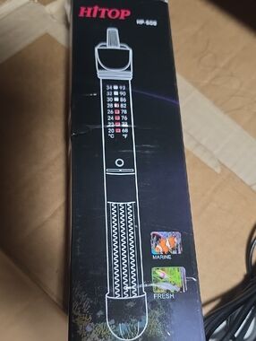 Black Aquarium Heater - Adjustable Fish Tank Heater